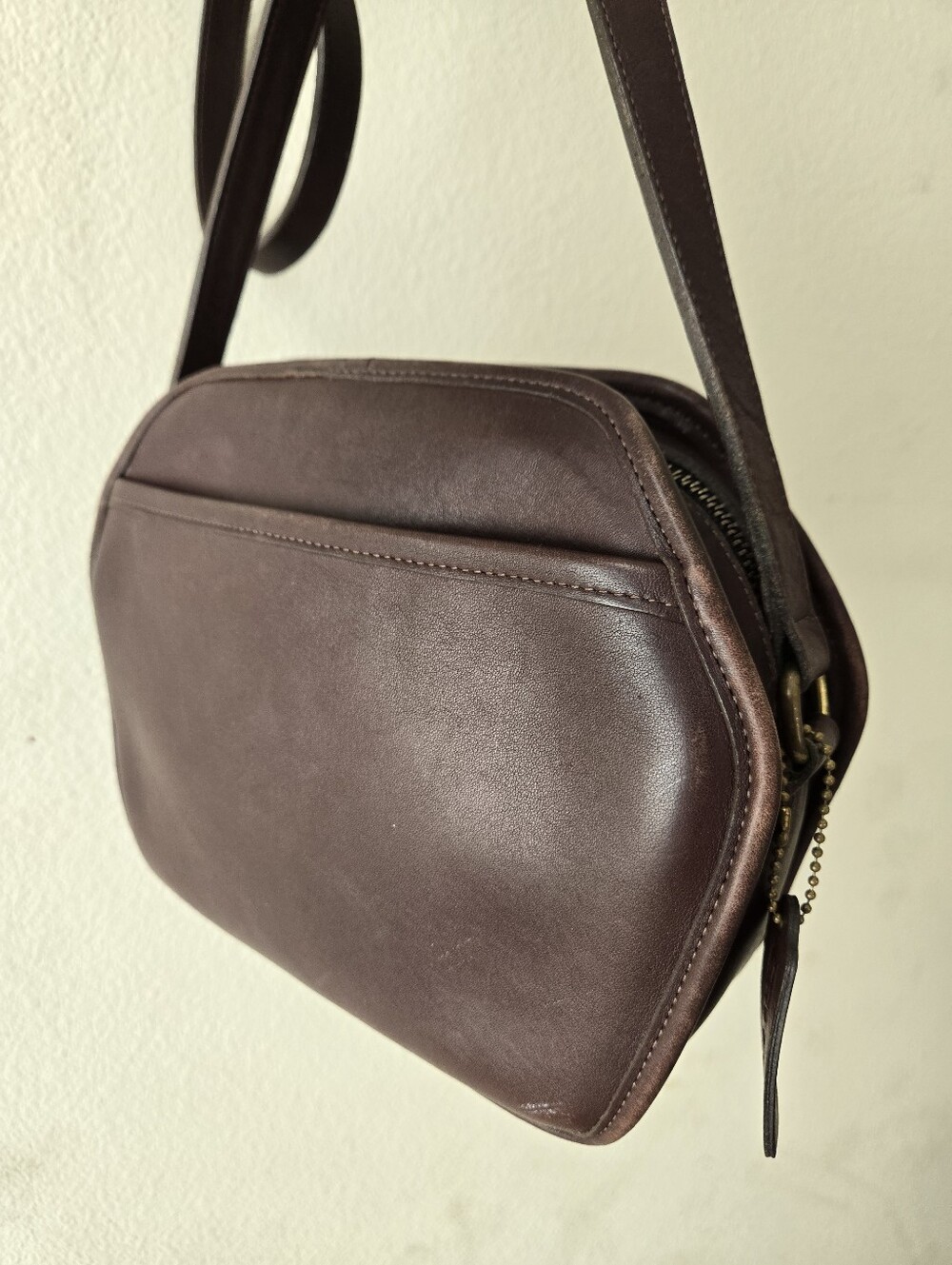 Coach Cooper 9922 Mahogany Brown Bag Purse Crossbody Geometric Vintage Hangtag